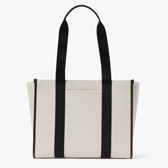 NWT Kare Spade Kip Canvas Large Tote - Picture 4 of 6
